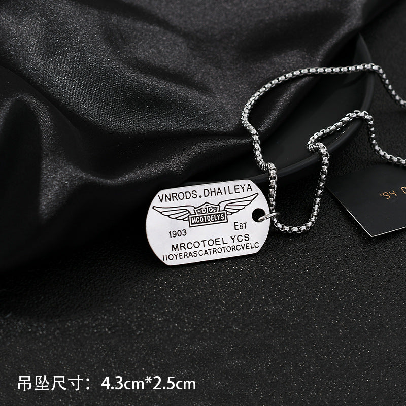 Wholesale Titanium Steel Long Necklace Men's Sweater Chain ACC-NE-Meihun009