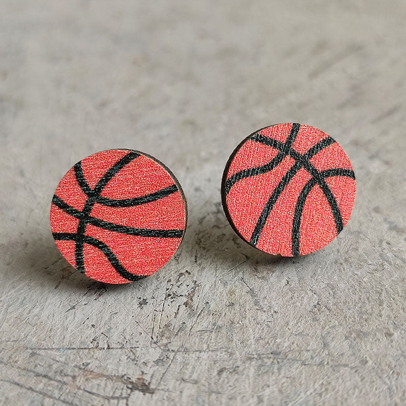 Wholesale Event sports jewelry heart-shaped Sports Baseball earrings