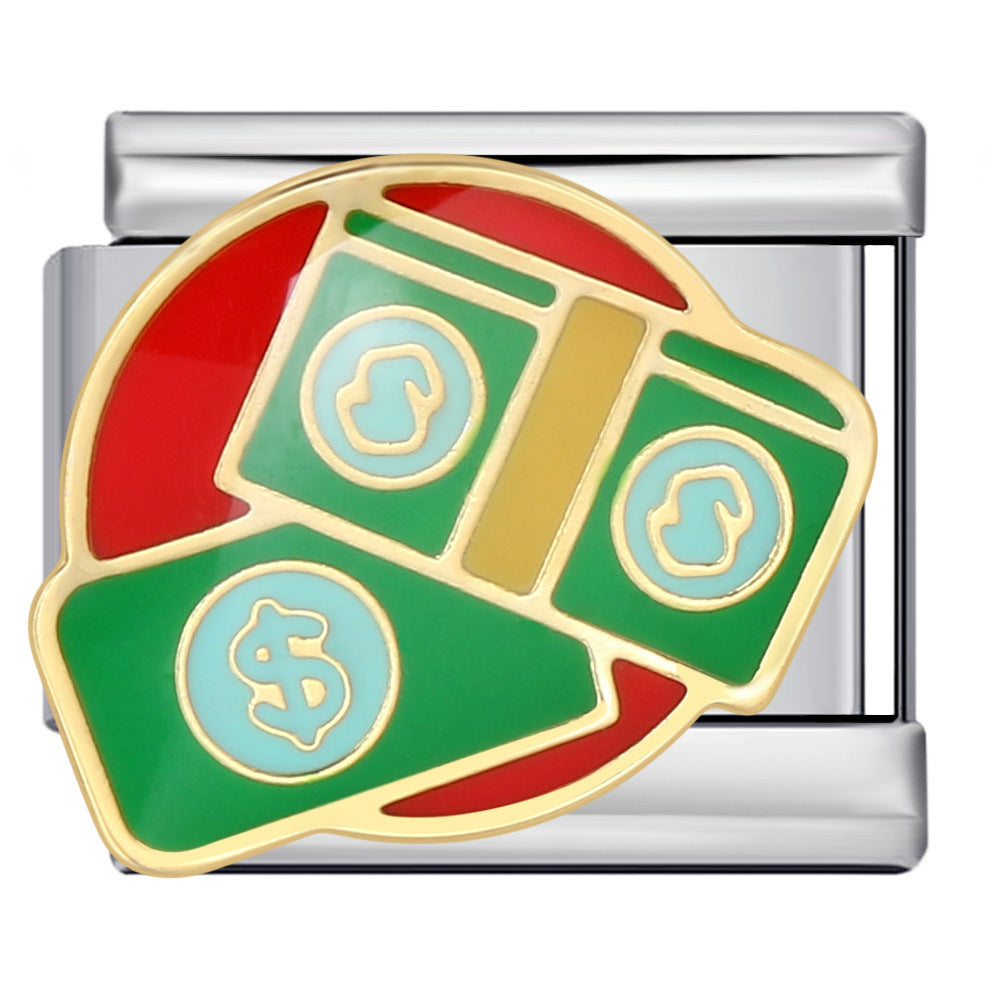 Wholesale Italian Charm Bracelet 9mm DIY Splicing Removable Poker Chips Stainless Steel Composable Bracelet