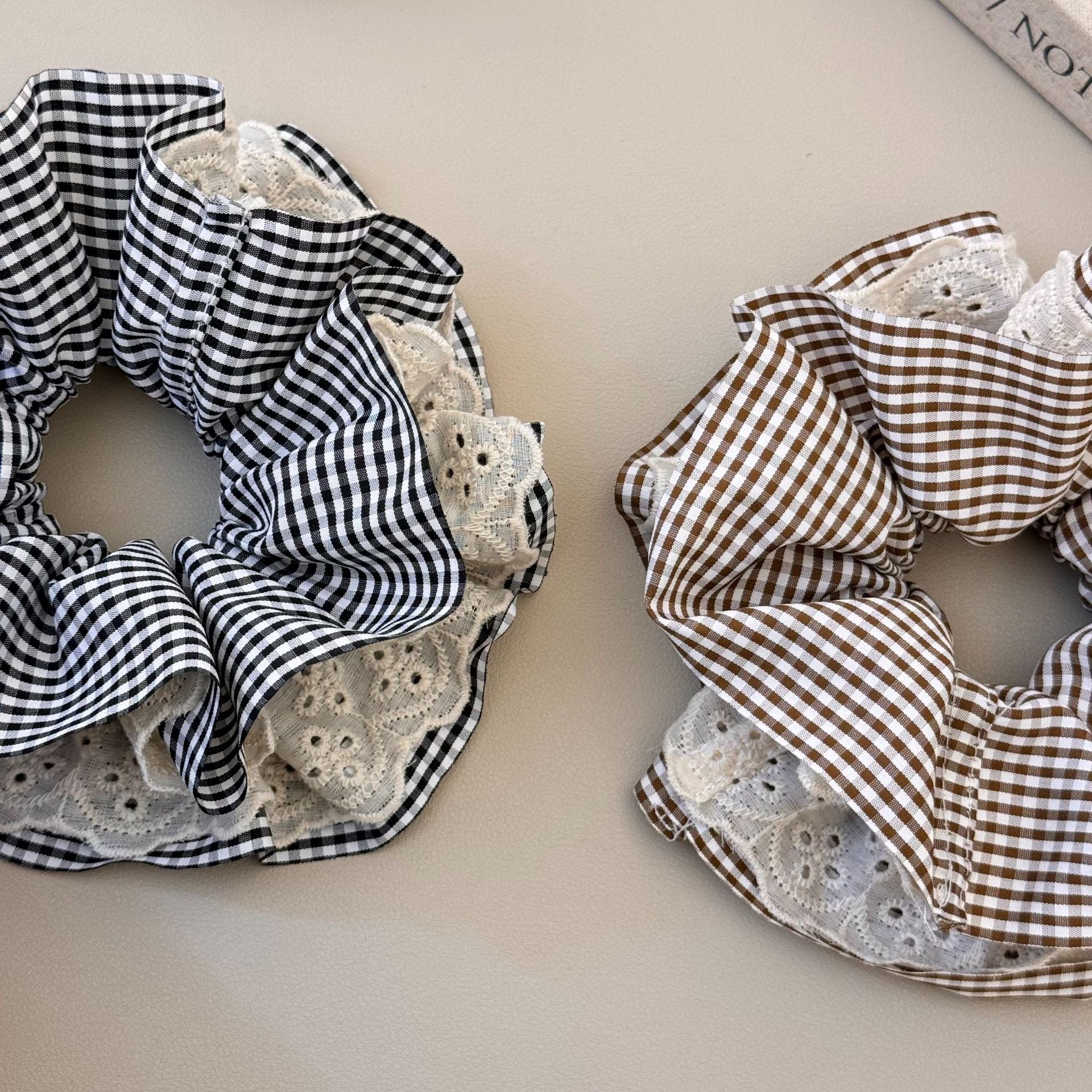 Wholesale lace lattice four-layer lace flower hair rope hair accessories