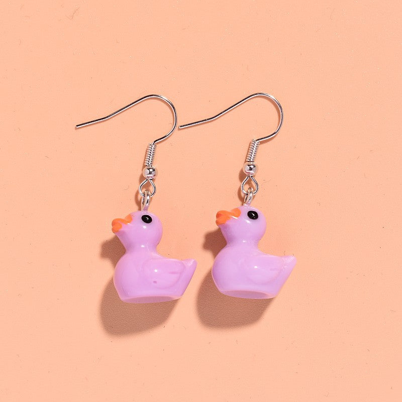 Wholesale Cute Three-dimensional Little Yellow Duck Earrings ACC-ES-Xunt005