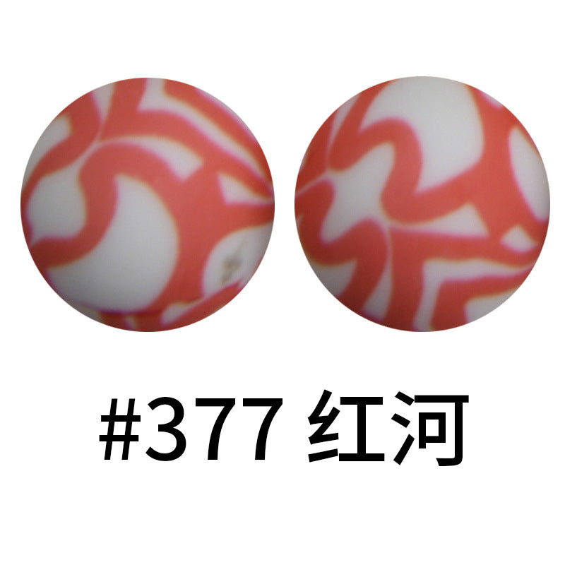 Wholesale 50pcs Western Style Leopard Skull Color Aztec Printed Silicone Balls Beads ACC-BDS-HeSheng003