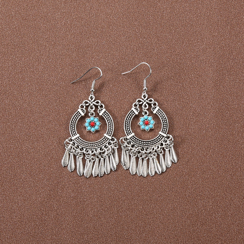 Wholesale Retro Tassel Long Earrings Ethnic Style Earrings ACC-ES-Gumi007