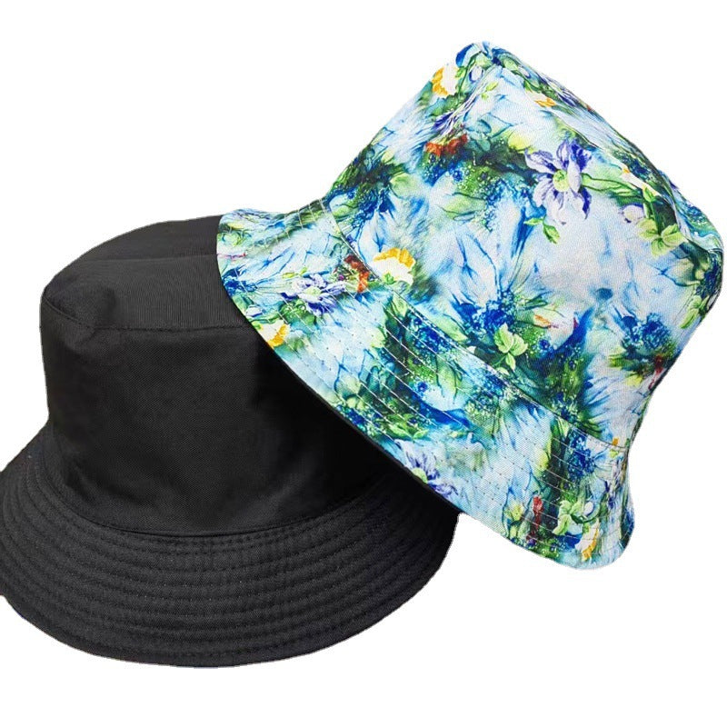 Wholesale Double-sided fisherman hat color printing basin hat   bucket hat