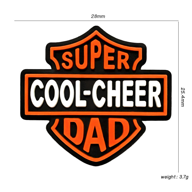 Wholesale 10pcs Super DAD Silicone Beads Focal Beads DIY Accessories Father's Day ACC-BDS-WDX085