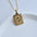 Wholesale Stainless Steel Letter Square Brand Pendant Plated 18K Necklace