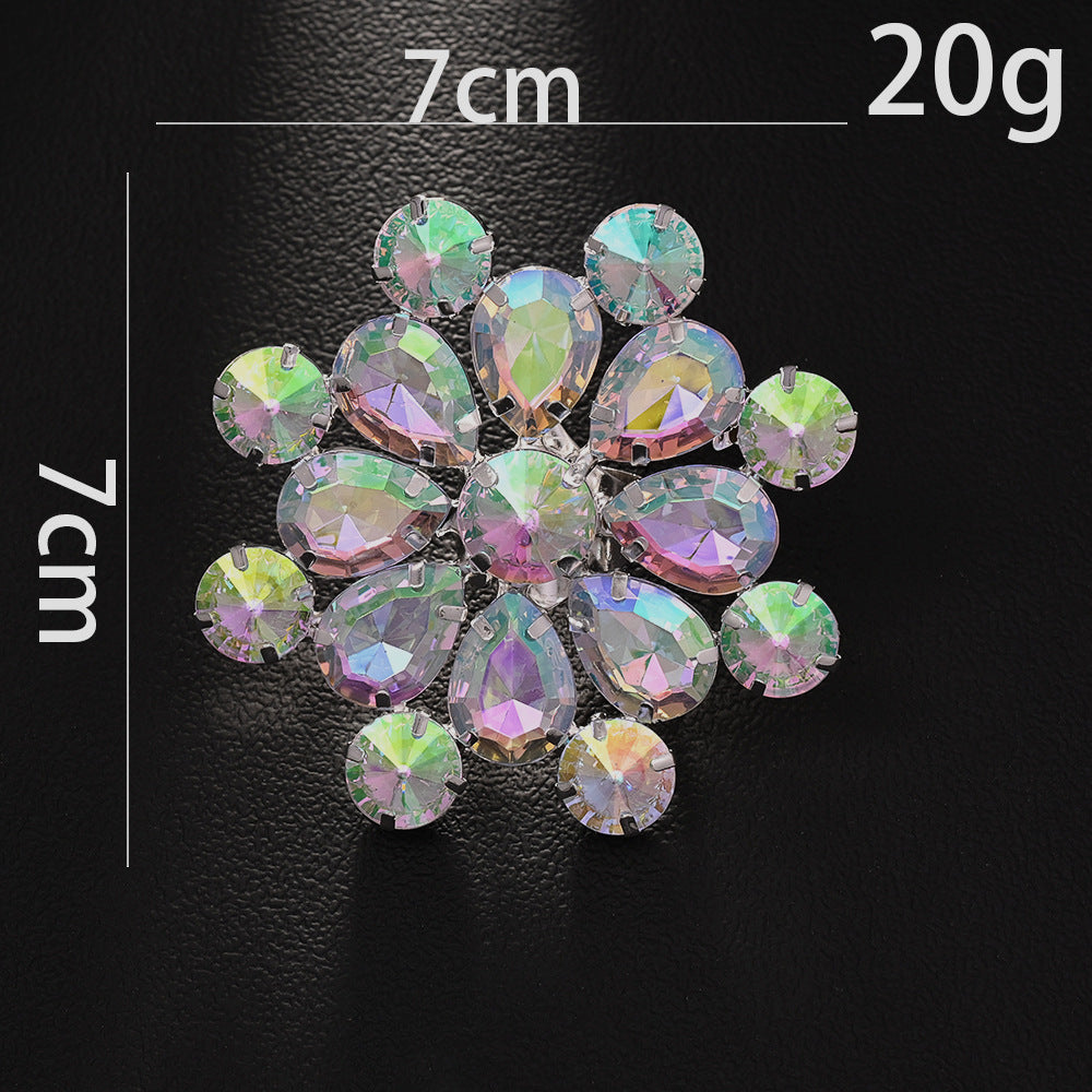 Wholesale  color rhinestone ring exaggerated fashion opening ring