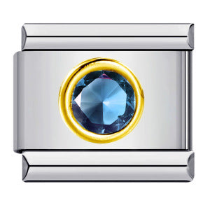 Wholesale Italian Charm Bracelet 9mm DIY Splicing Removable Circle Colored Stone Stainless Steel Composable Bracelet