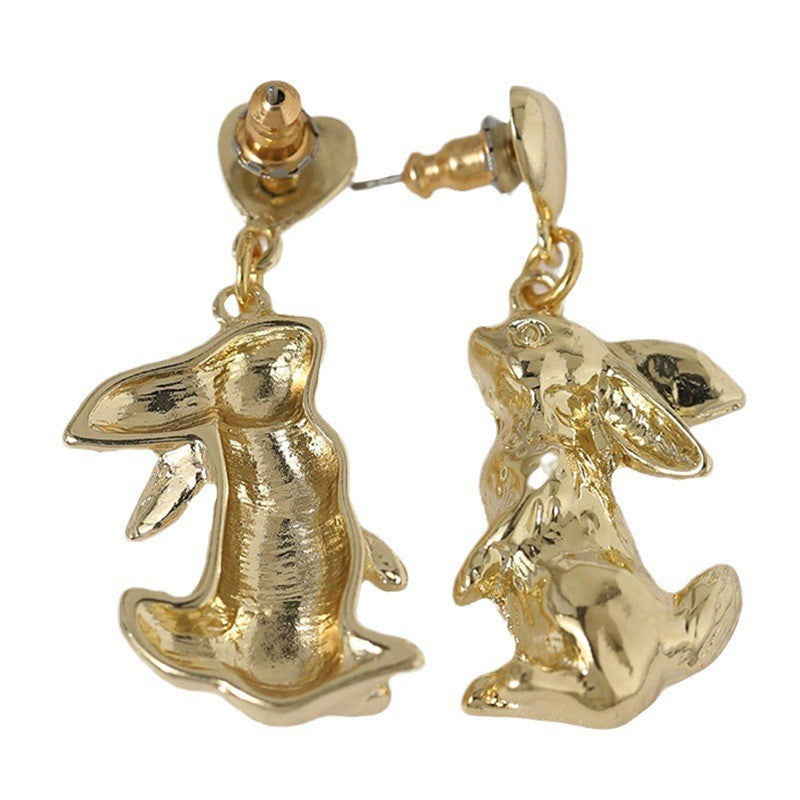 Wholesale Easter Love Bunny Earrings Animal Heart Shape Earrings ACC-ES-Yuchen002