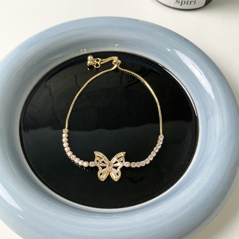 Wholesale Zircon Butterfly Square Bracelet Zircon Bracelets ACC-BT-Miaosi009