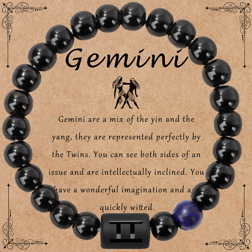 Wholesale Vintage Zodiac Sign Bracelet Natural Stone Bracelet ACC-BT-GEB001