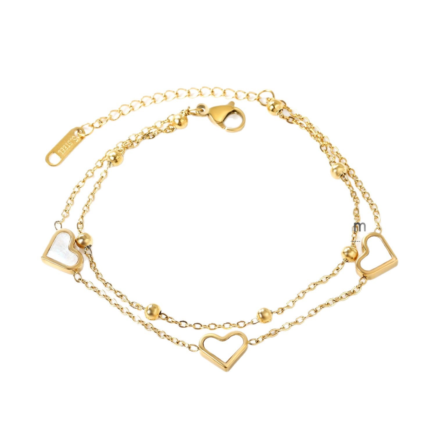 Wholesale Titanium Steel Double Layer Love Bracelet Casual Everyday Fashion Accessory