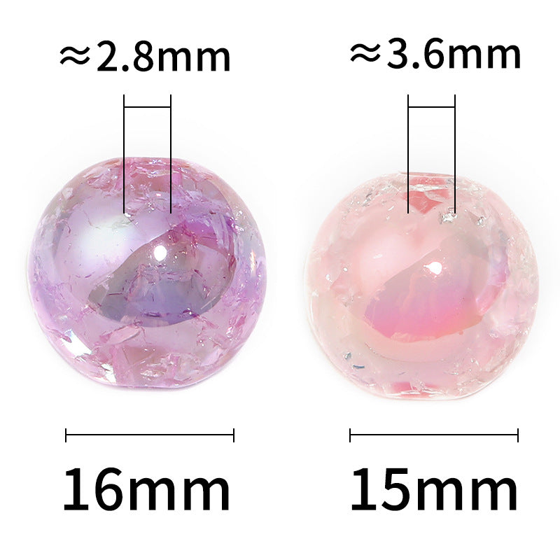 Wholesale 100pcs Acrylic Burst Beads Medium Beads Rabbit Head Crack Beads Diy Bead Accessories ACC-BDS-BLG053