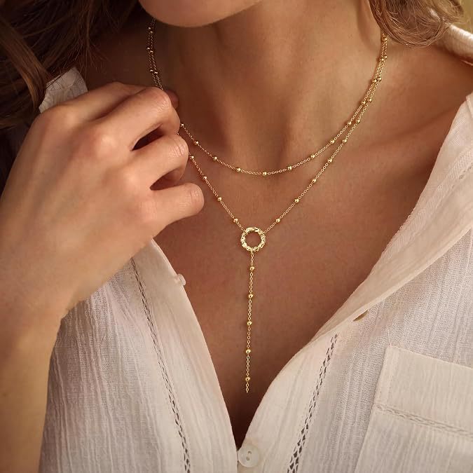 Wholesale Vintage Pearl Pendant Necklace Multi-layer Chain Stylish Everyday Fashion Accessory Gift