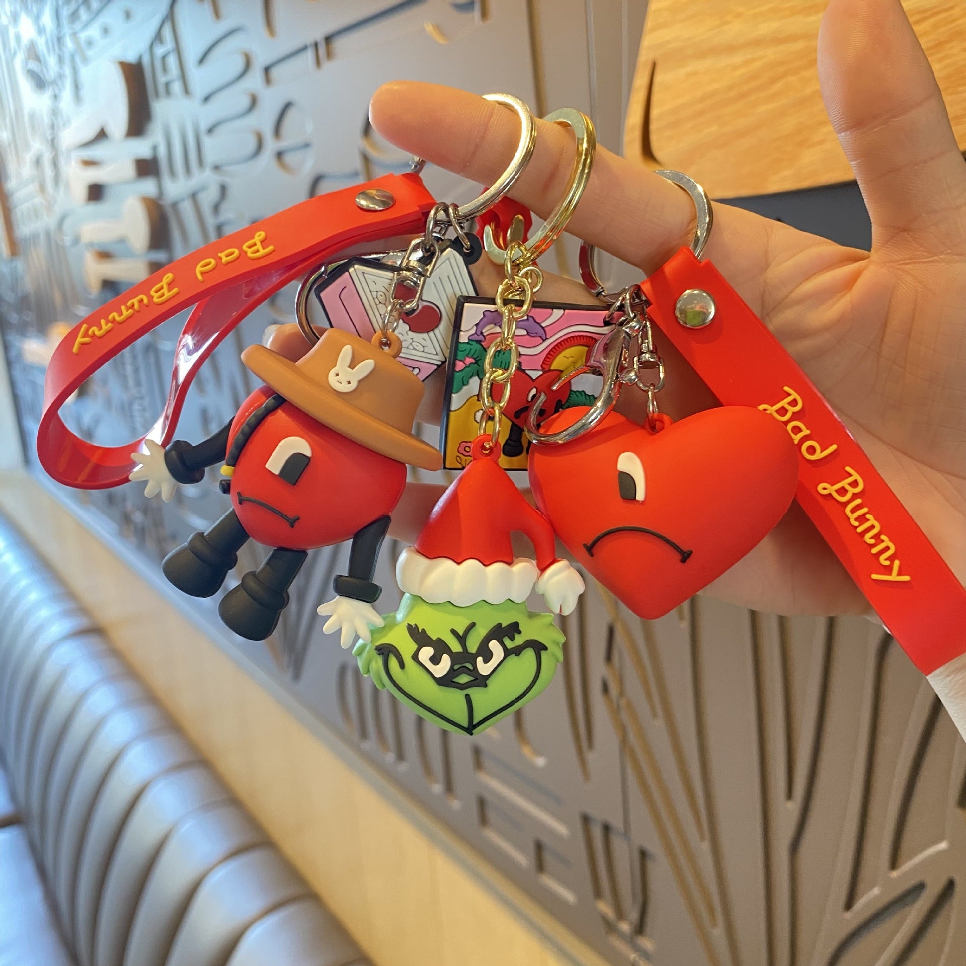 Wholesale Christmas Cartoon PVC Soft Keychain Creative Keychain ACCVIP-KC-MingTian001