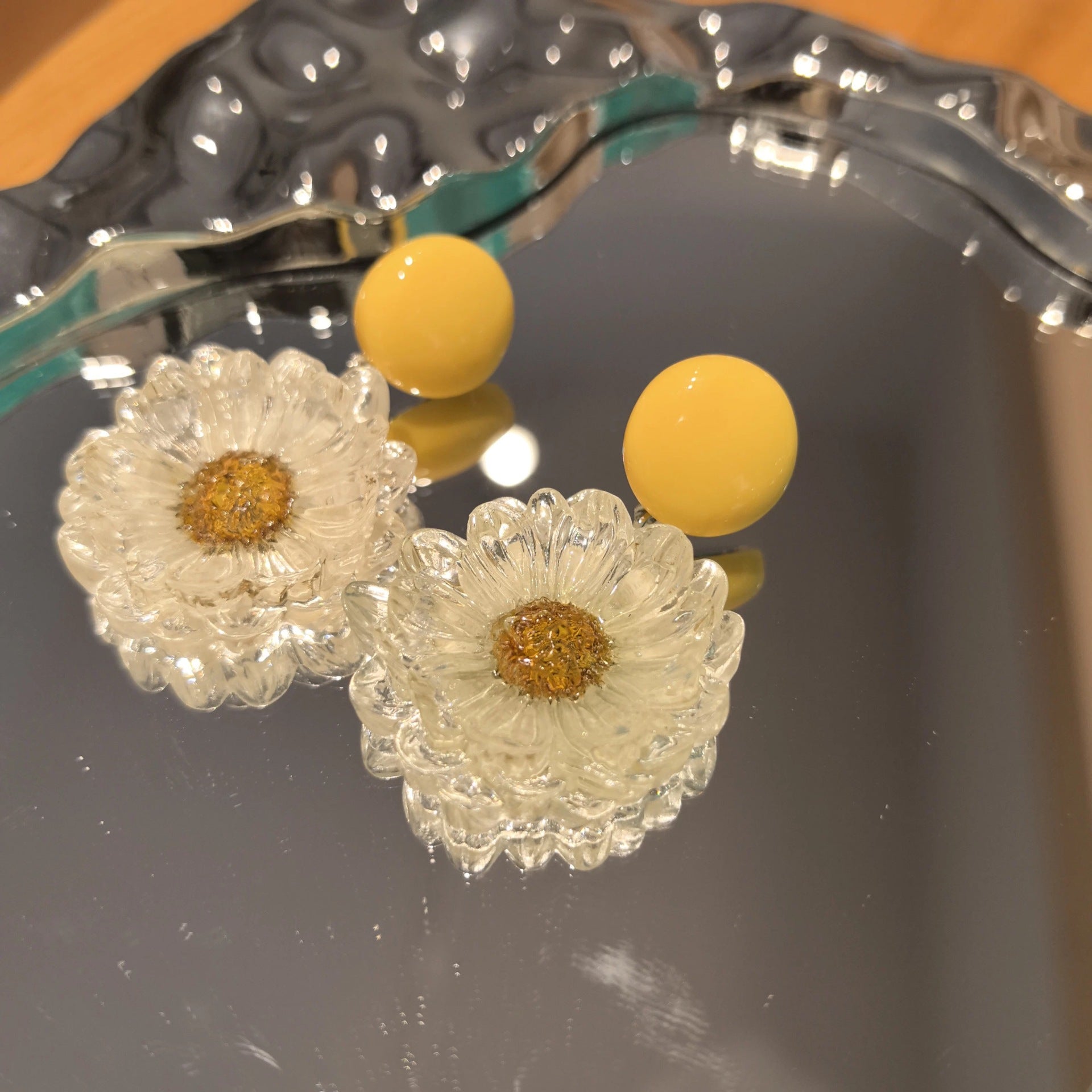 Wholesale Yellow Flower Earrings