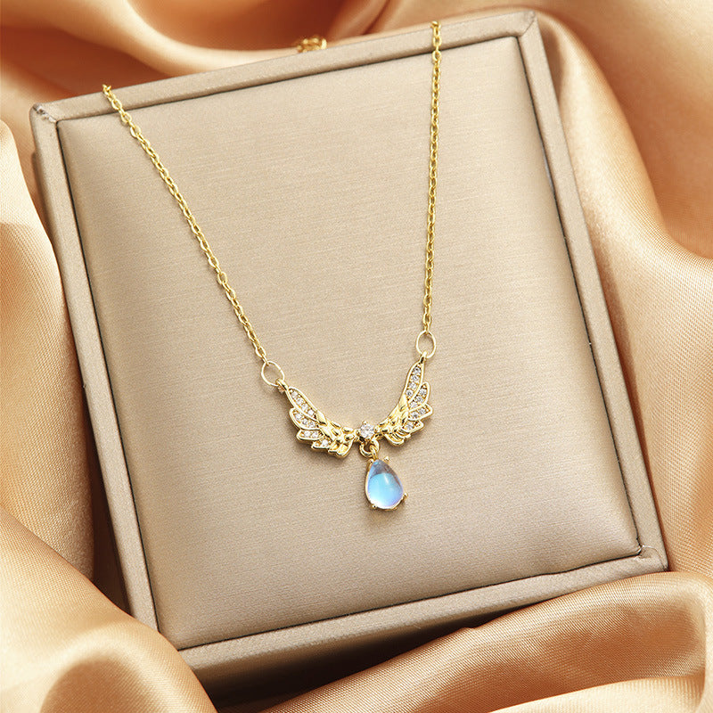 Wholesale Forest Style Titanium Steel Necklace Temperament Clavicle Chain Choker Necklace ACC-NE-Panshi004