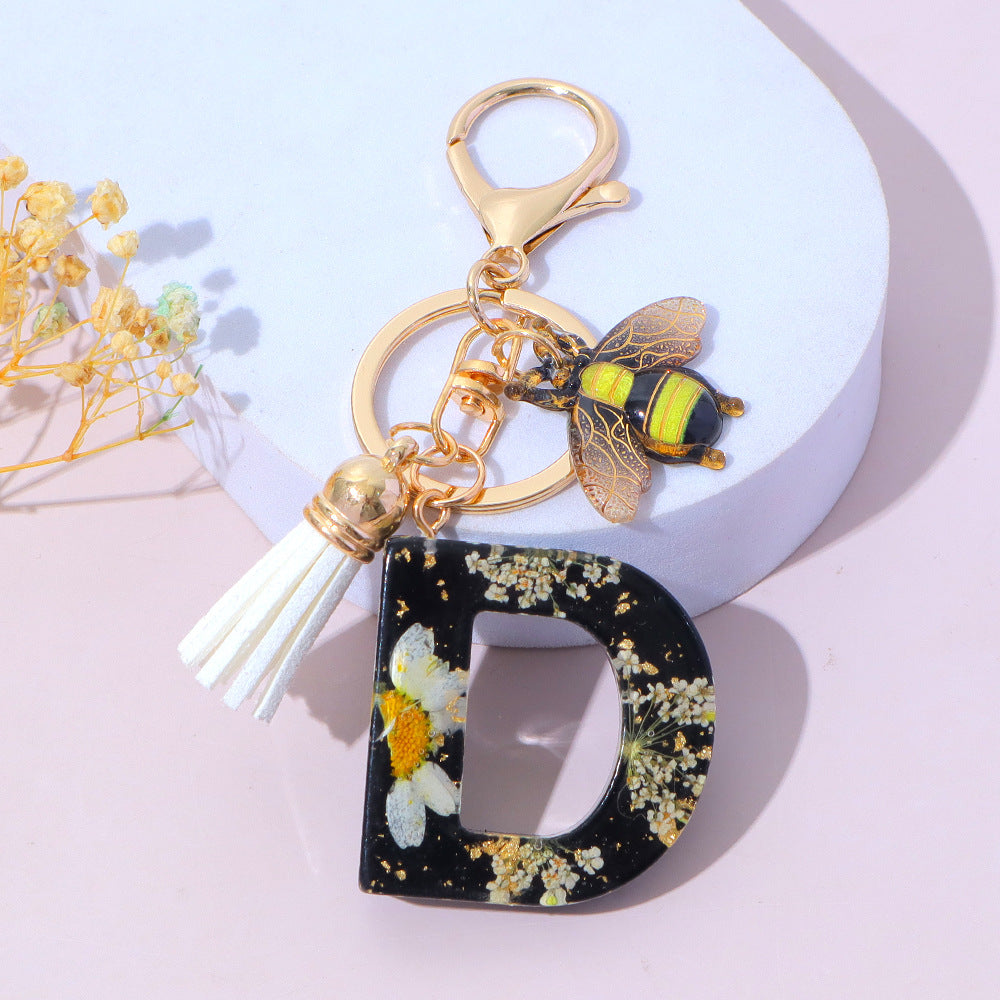Wholesale Resin Bee Letter Bag Charm Decorative Accent Gift for