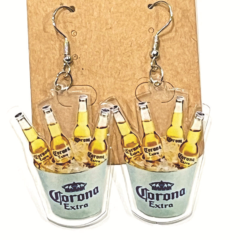 Wholesale 2 Pairs/pack Party Beer Can Fun Acrylic Earrings ACC-ES-HY074