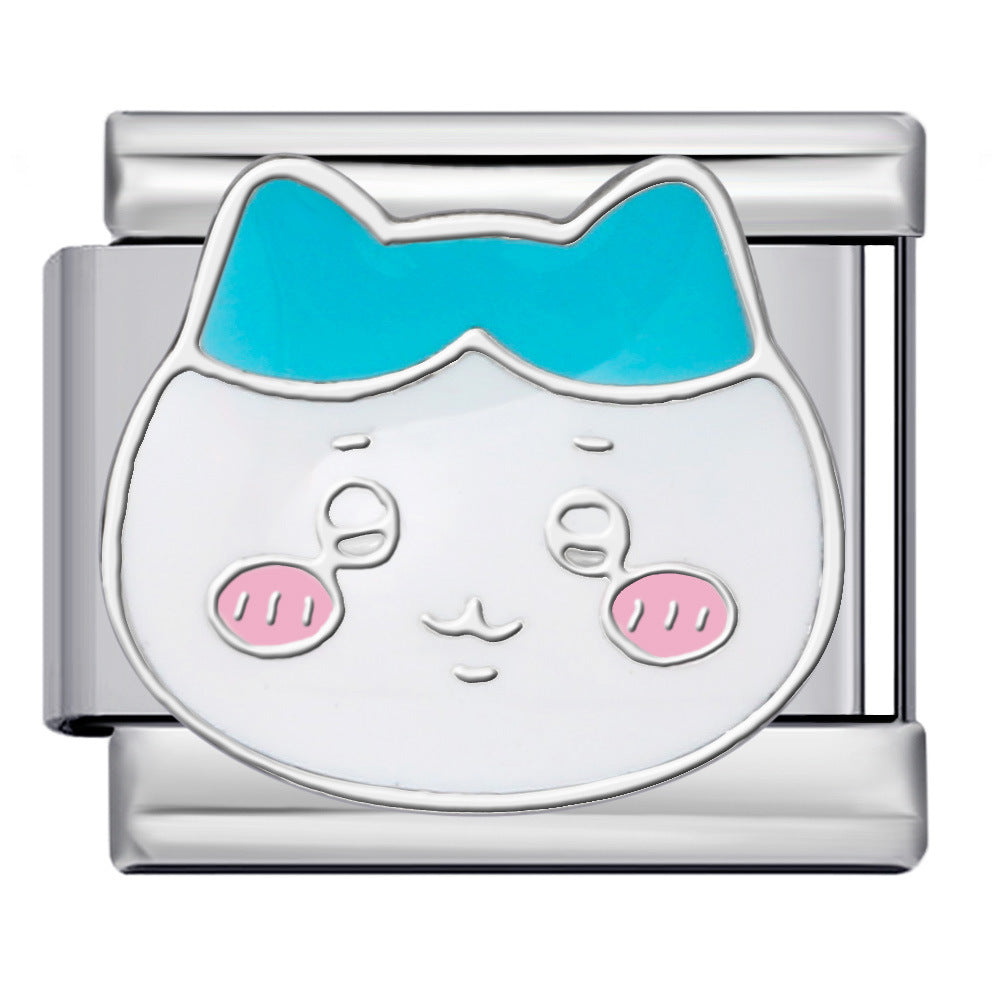 Wholesale Italian Charm Bracelet 9mm DIY Splicing Cute Cartoon Stainless Steel Composable Bracelet