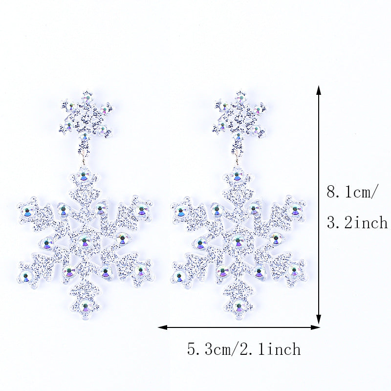 Wholesale Christmas Green Furry Monster  Heart-Shaped Earrings