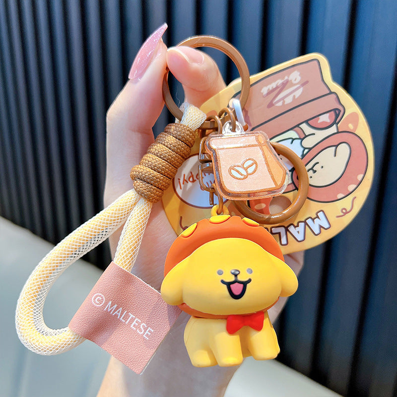 Wholesale Donut Line Puppy Resin Keychain Cute Keychain ACC-KC-WoAn009