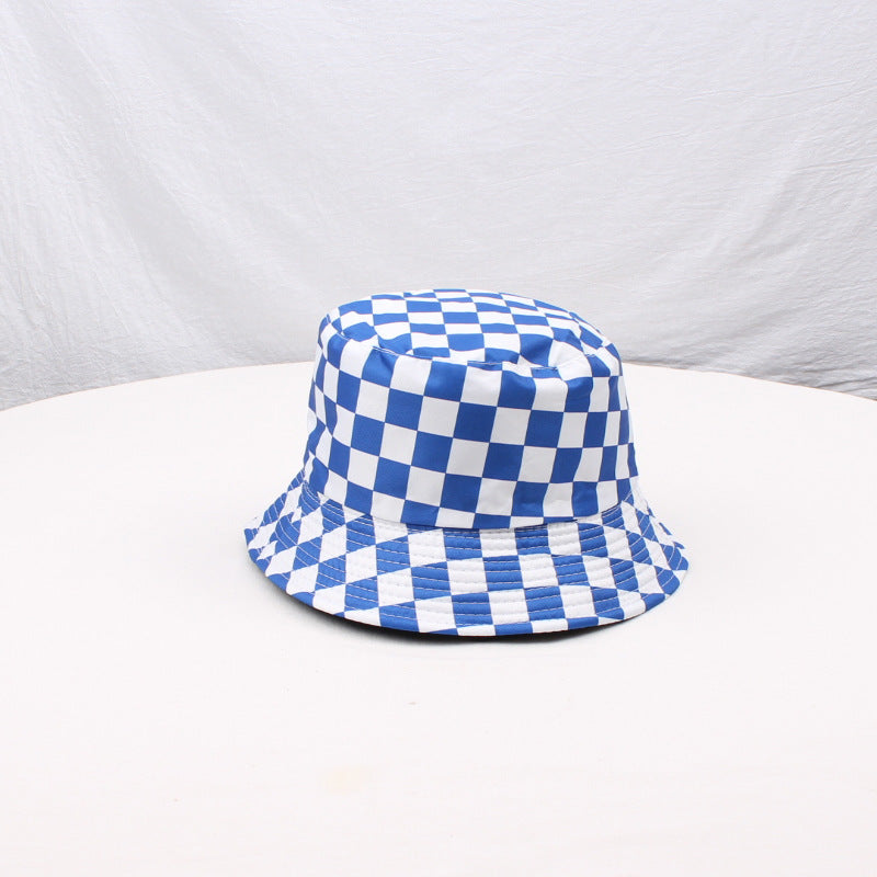 Wholesale  Personalized Chessboard Plaid Fisherman Hat Bucket Hat