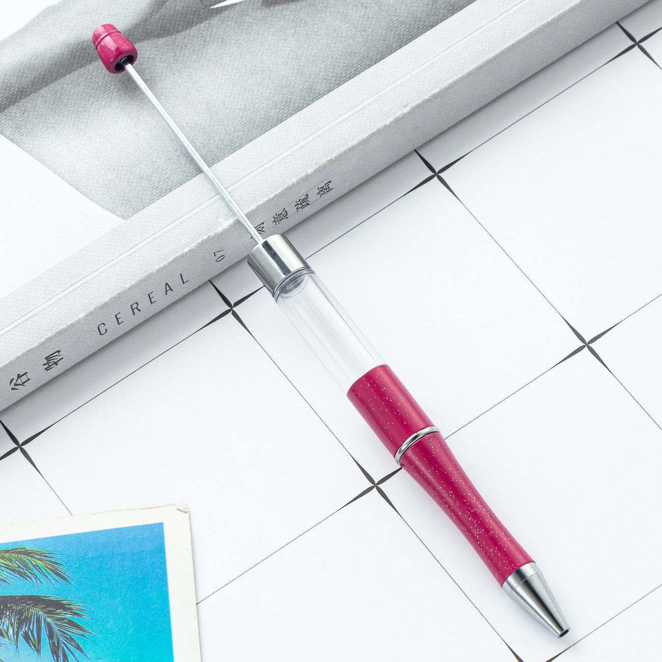 Wholesale Beadable Pens Plastic Empty Tube Bead Pen DIY Pen DIY Beadable ACC-PN-HuaH047