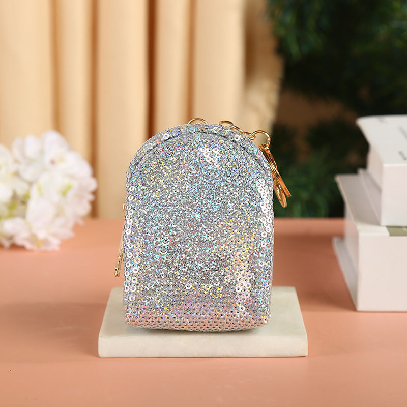 Wholesale Fish Scale Pattern Mini PU Coin Purse Keychain Keychain Wallet ACC-KC-GuoRan005