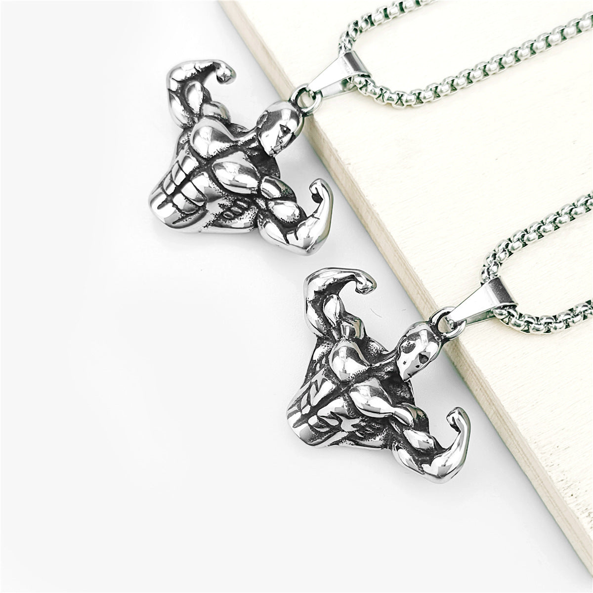 Wholesale Vintage Men's Sports Fitness Necklace Stainless Steel ACC-NE-Ruig004