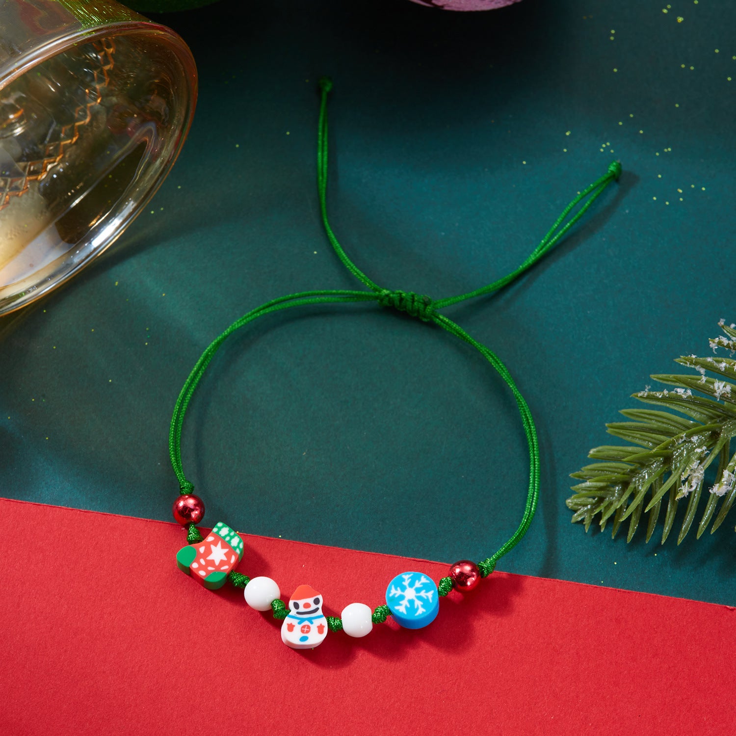 Wholesale Christmas Woven Paper Card Bracelet