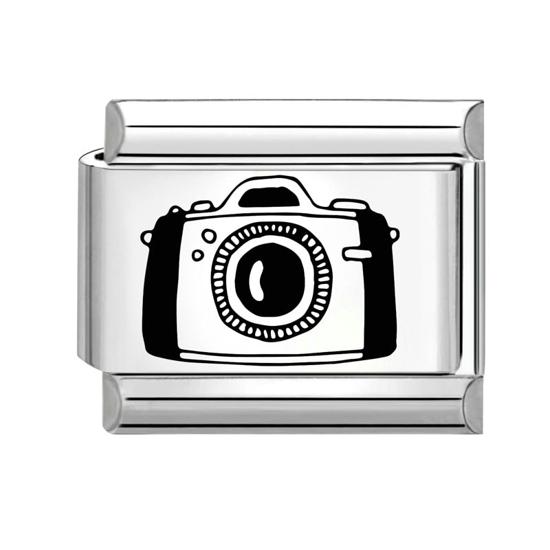 Wholesale Italian modular bracelet 9mm DIY splicing detachable stainless steel cartoon engraving combinable bracelet