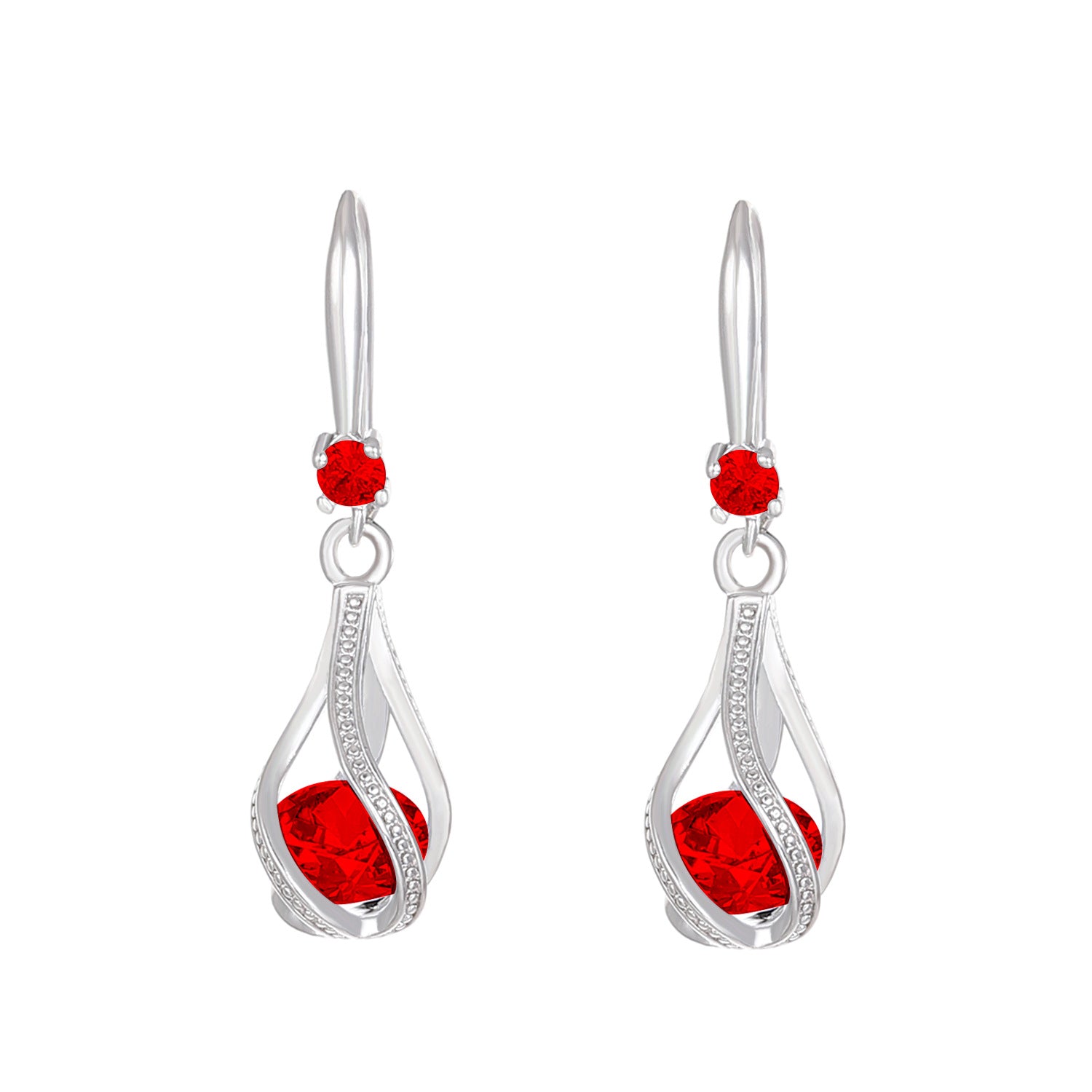 Wholesale Alloy Inlaid Zircon Drop Earrings Water Drop Hollow Rotating Design Fashion Jewelry Accessory For Bridal Party