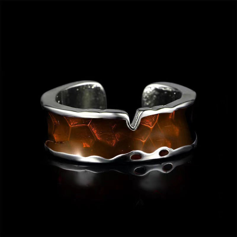 Wholesale Trendy Unisex Adjustable Ring Black Metal Electroplated Jewelry Accessory Everyday Wear
