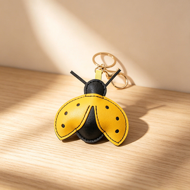 Wholesale Cute Leather Ladybug Keychain Bag Charm for Resale