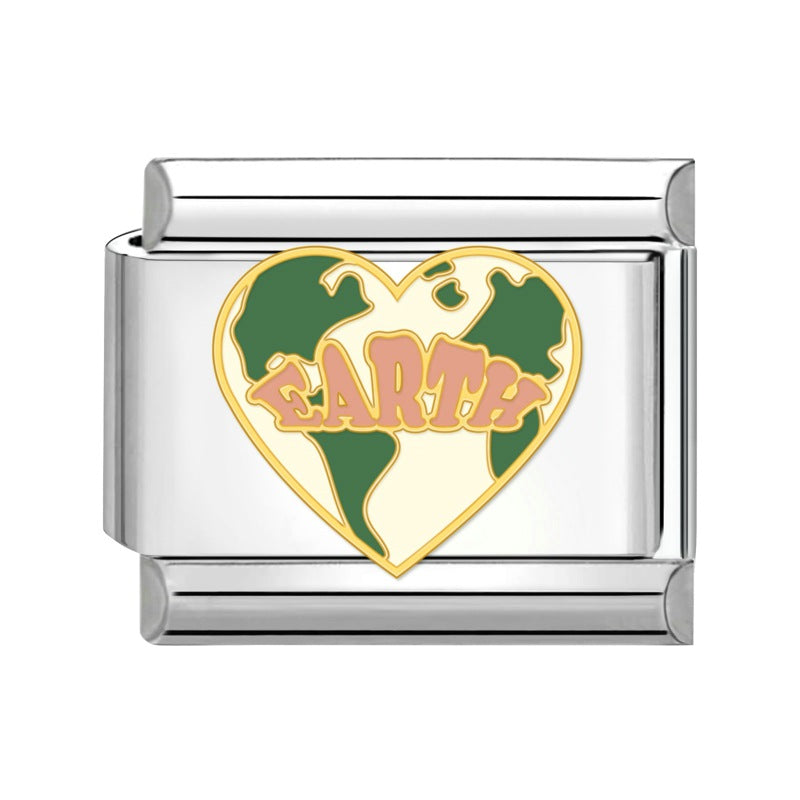 Wholesale Italian beaded bracelet 9mm DIY splicing detachable love stainless steel combinable bracelet