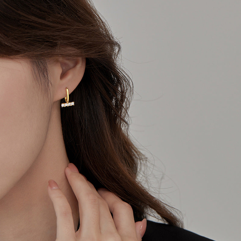 Wholesale S925 Sterling Silver Zircon Ear Buckle