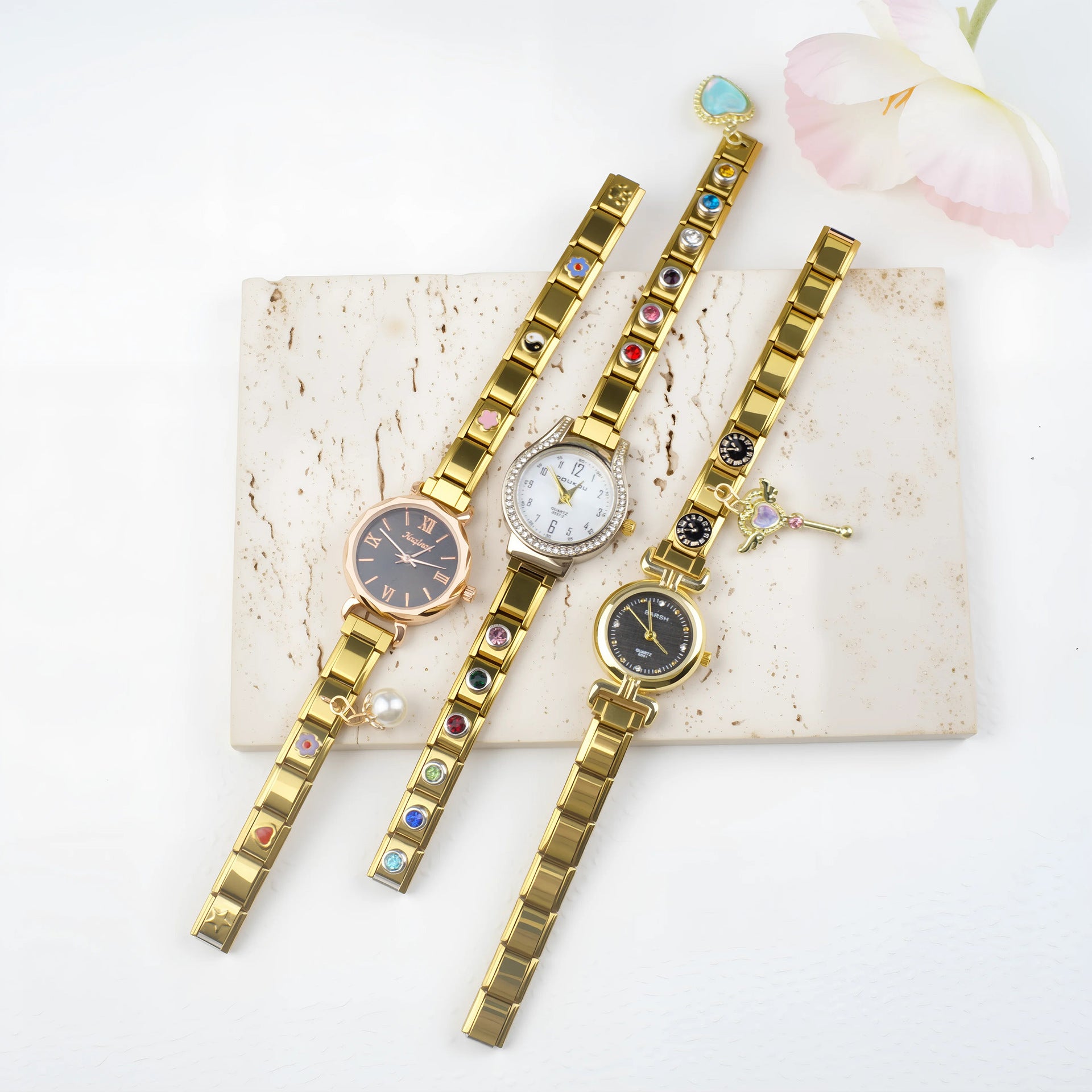 Wholesale Versatile DIY Modular Bracelet with Diamond Inlay