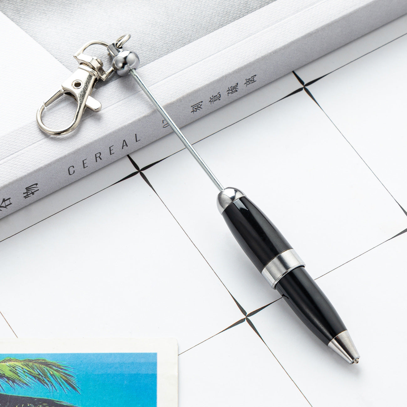 Wholesale Mini Beadable Keychain Pen DIY Beaded Office Supplies Teacher Gifts ACC-PN-Huah008