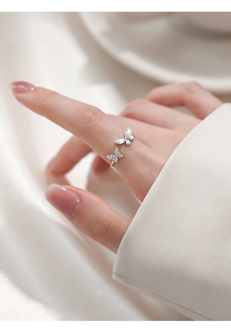 Wholesale 925 sterling silver butterfly ring
