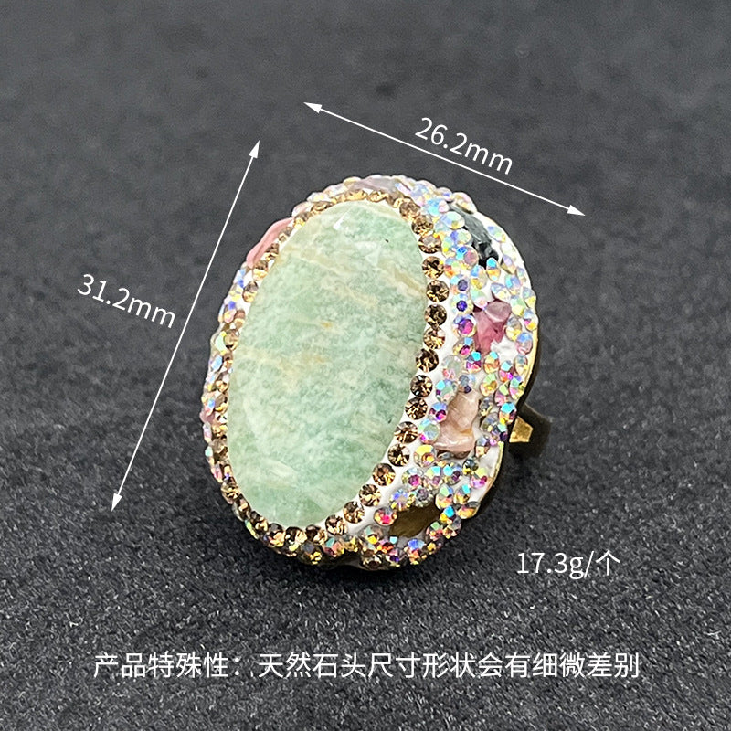 Wholesale  baroque pearl glitter ring  open ring