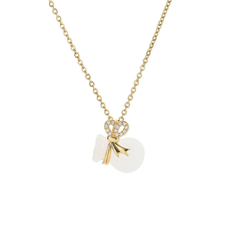 Wholesale Zircon Titanium Steel Necklace ACC-NE-Qingyan002