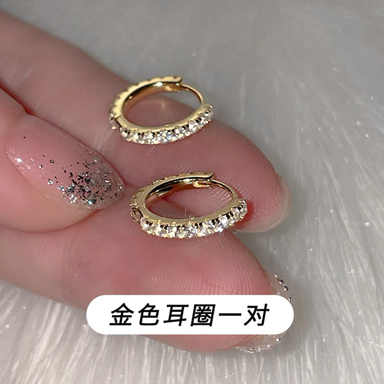 Wholesale zircon star earrings set