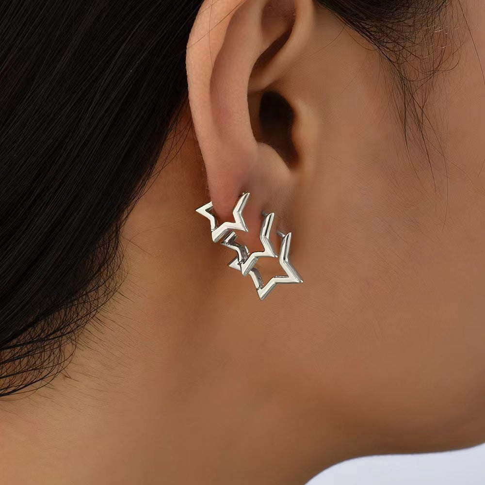 Wholesale Circular alloy punk earrings