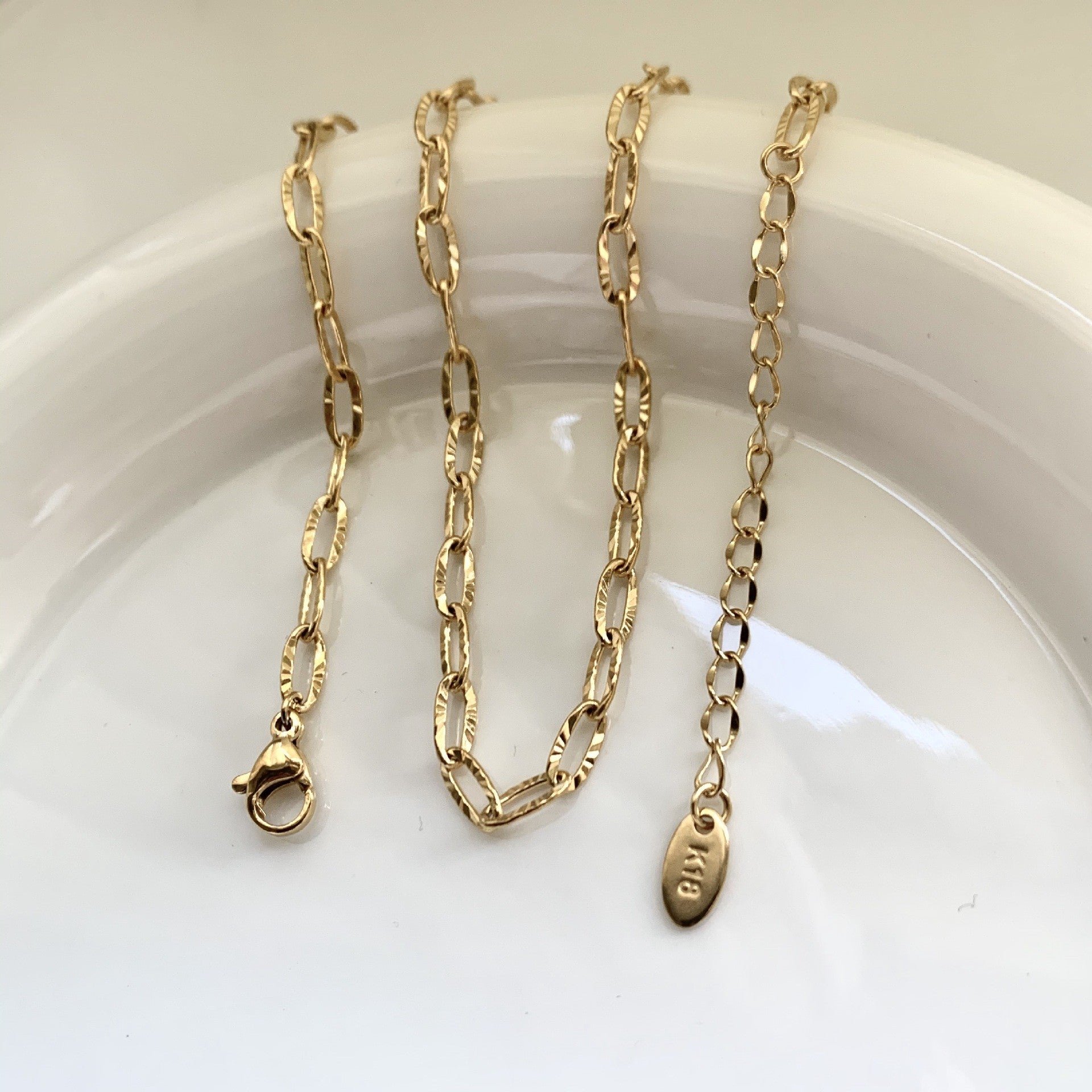 Wholesale Cross chain box chain snake bone chain titanium steel plated 24k golden sunflower clavicle chain