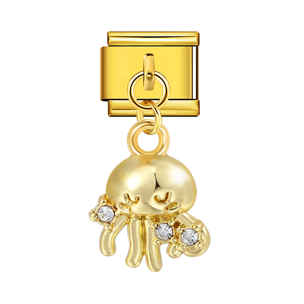 Wholesale Italian Charm Bracelet 9mm DIY Marine life Creative Stainless Steel Composable Bracelet