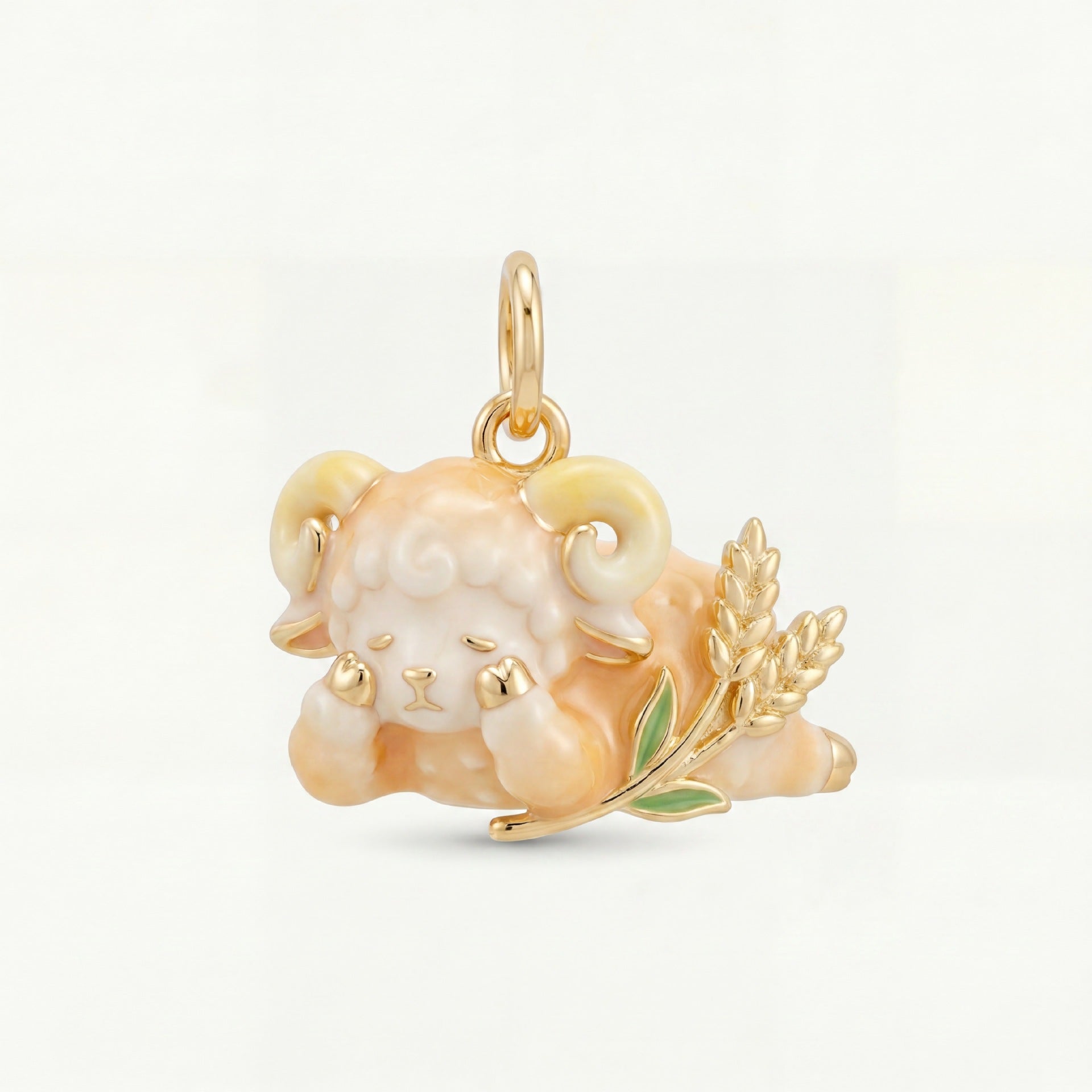 Wholesale Copper Enamel Animal Pendant Charm Cute Lamb Panda Rabbit DIY Jewelry Accessory