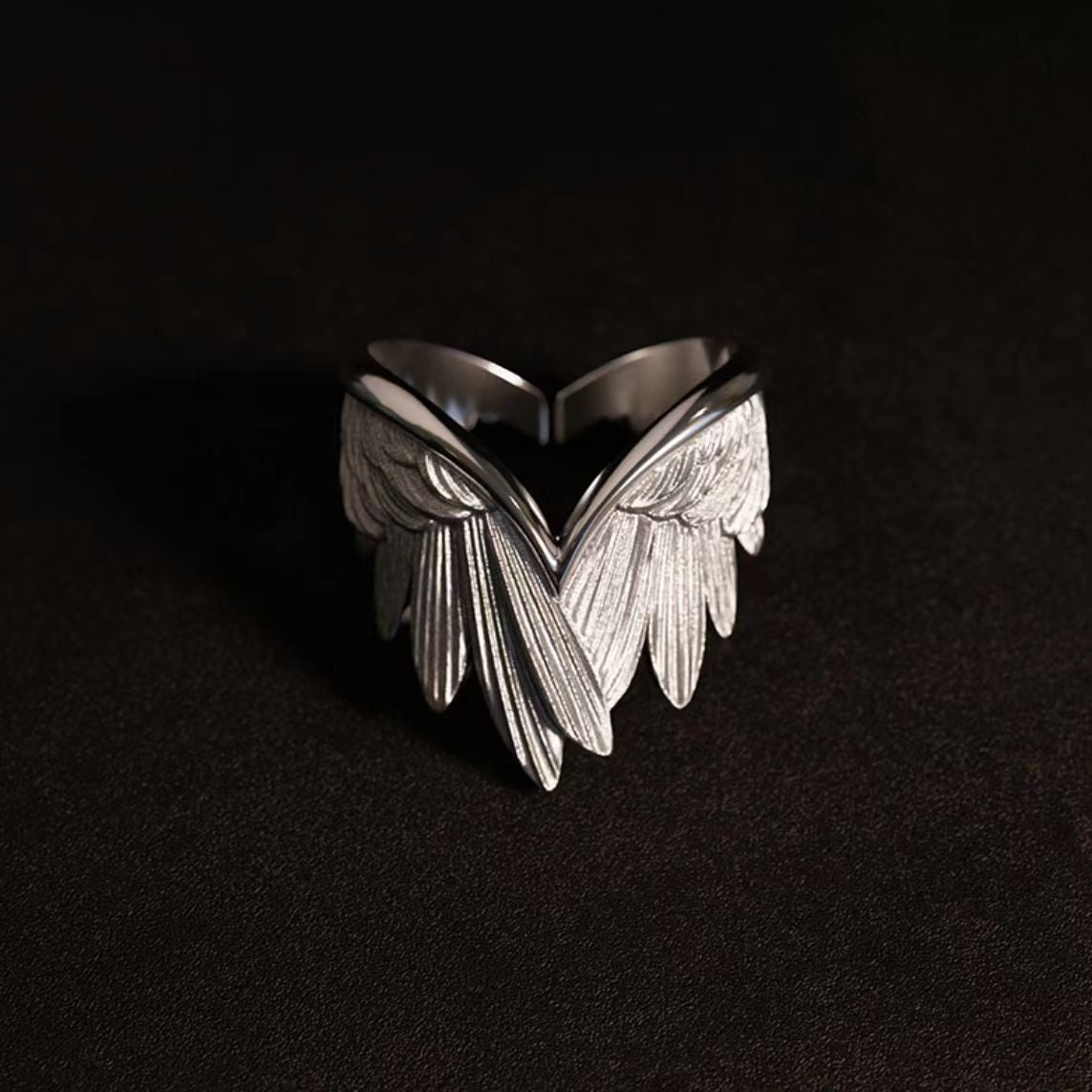 Wholesale Creative Angel Wings Finger Ring