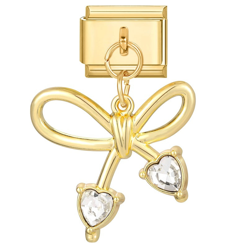 Wholesale 9mm Italian Charm Starter Bracelets DIY square Single Section Creative Stainless Steel Composable Bracelet