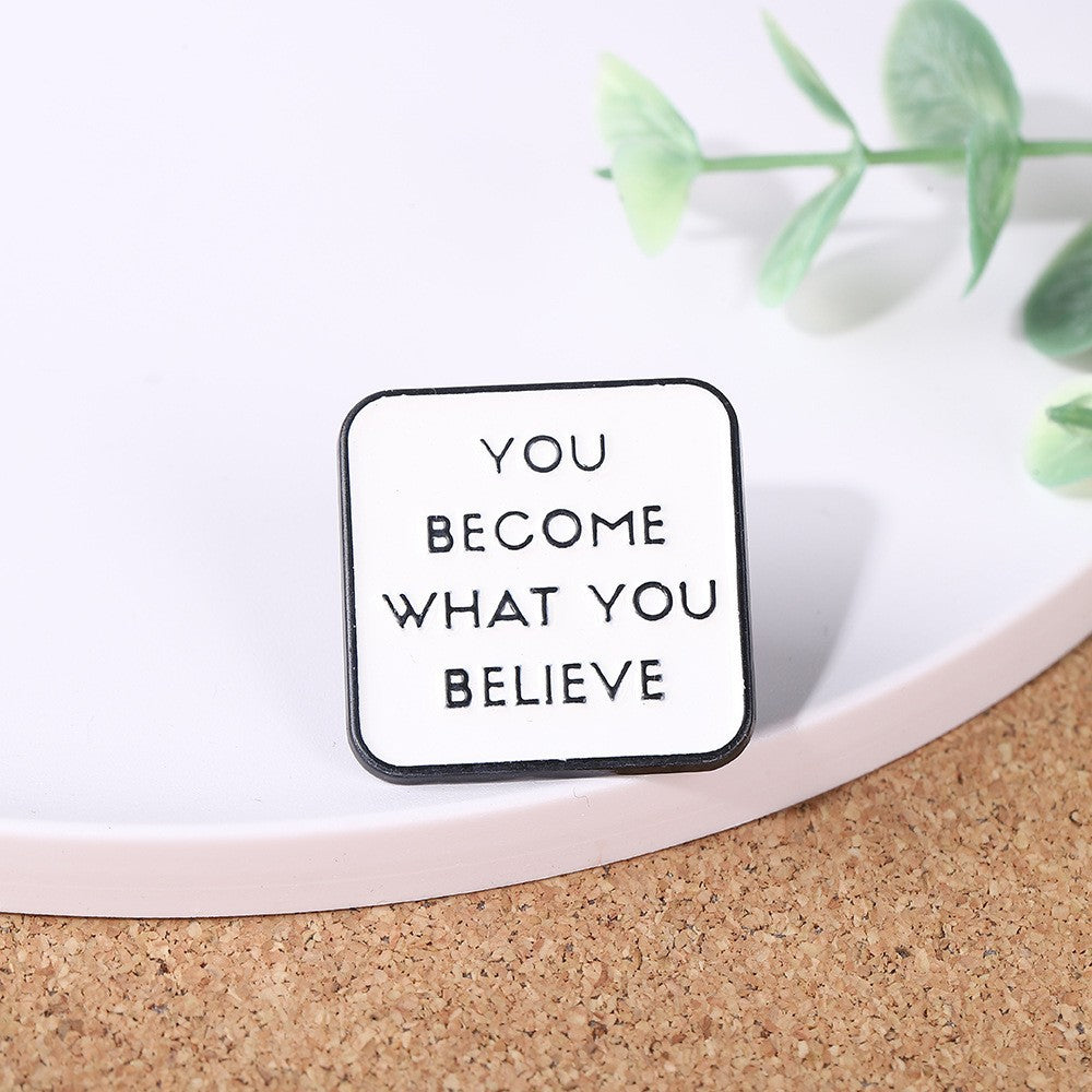 Wholesale  short sentence paint brooch